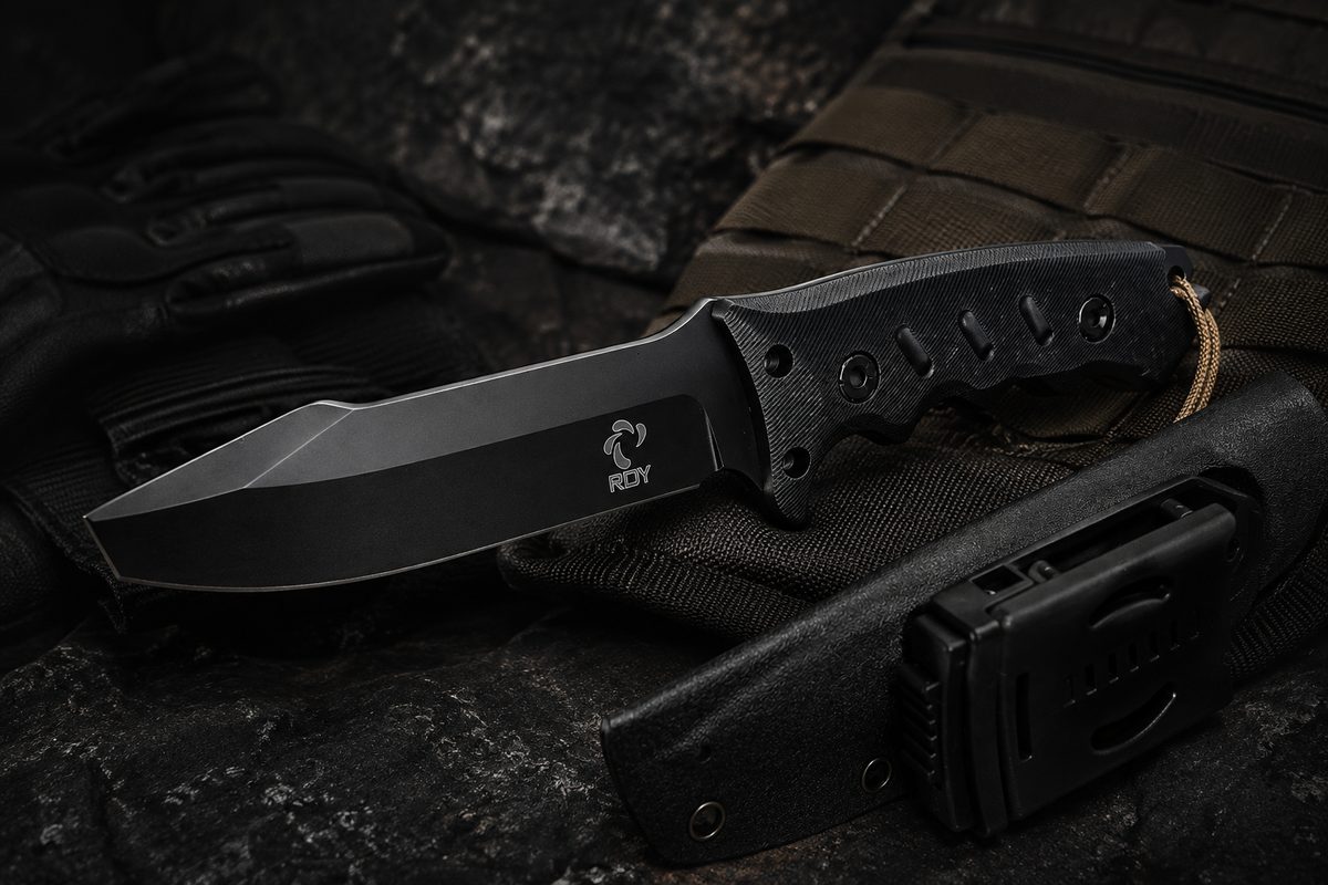 Cuchillo táctico outdoor con funda rígida